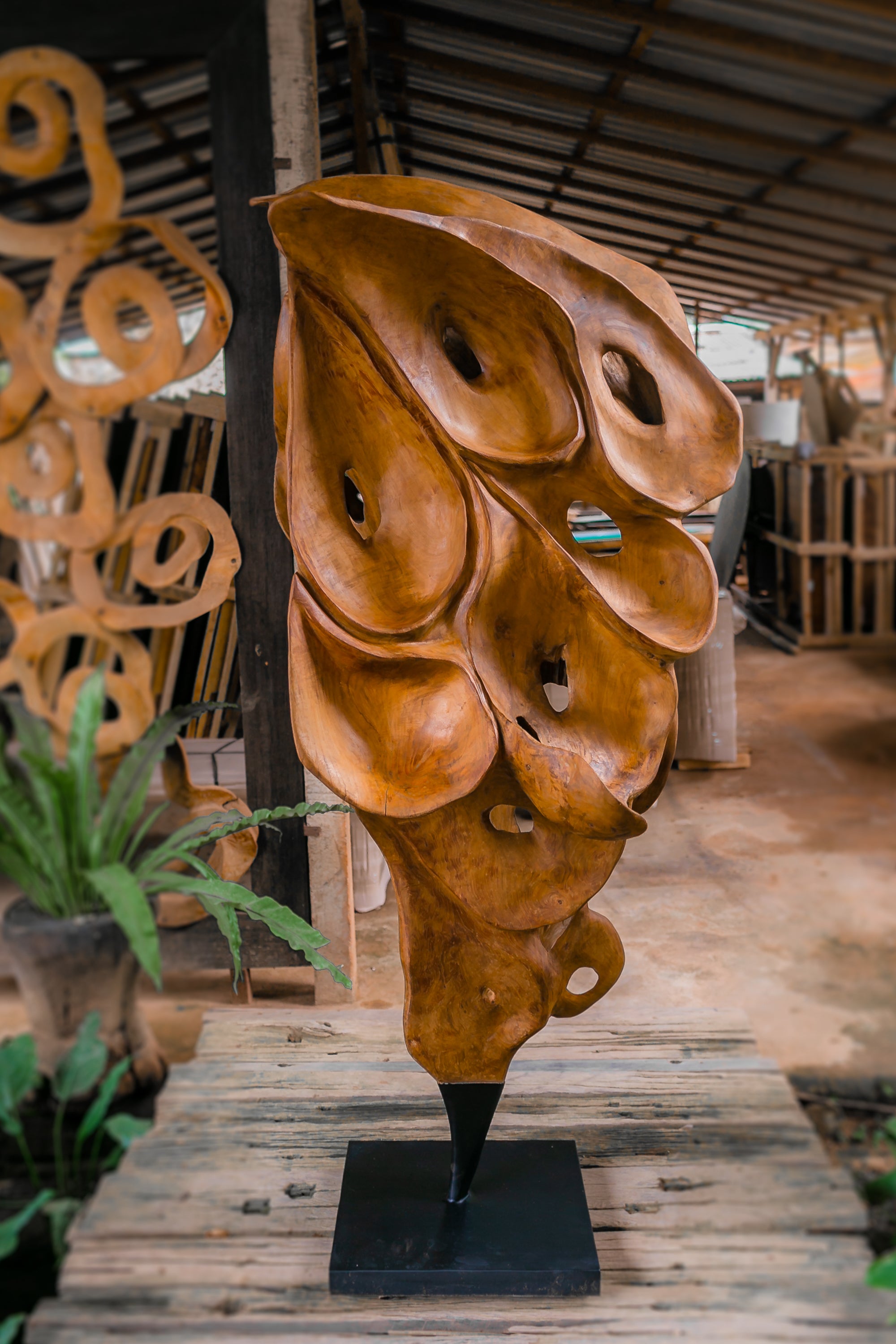 Antique Natural Wooden Sculpture - Style 01 – Decorcorner